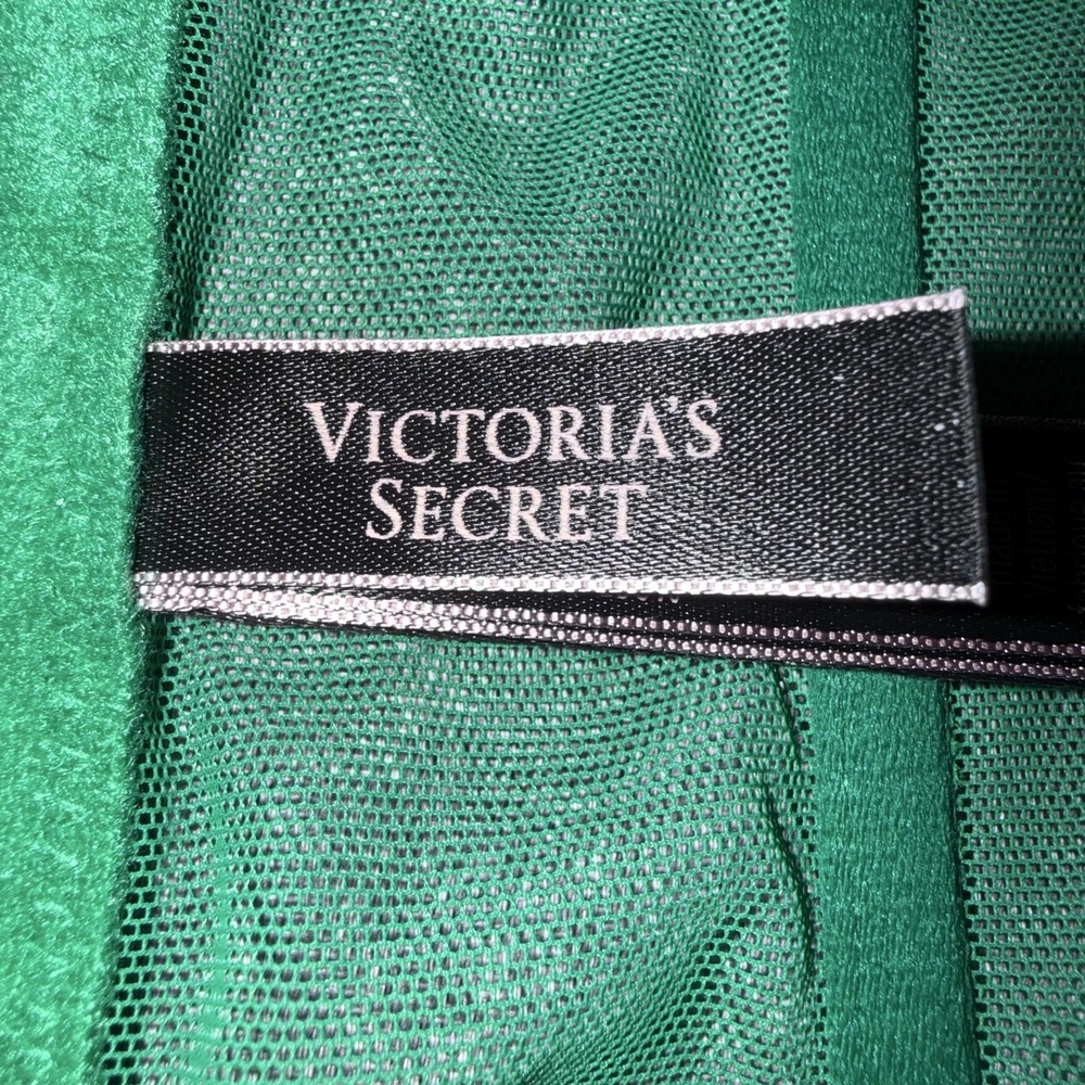 Victorias Secret Very Sexy Bustier Womens 32B XS Green Lace Floral Boned Sheer - Picture 9 of 11